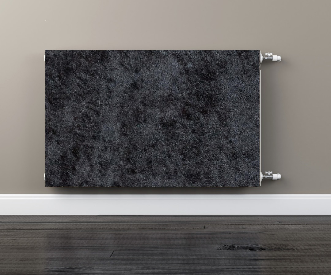 Black Crushed Velvet Radiator Cover (1000mm x 600mm)